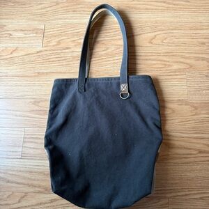 Alternative Apparel Cotton Shopper Tote Bag Canvas Duck Leather Tabs